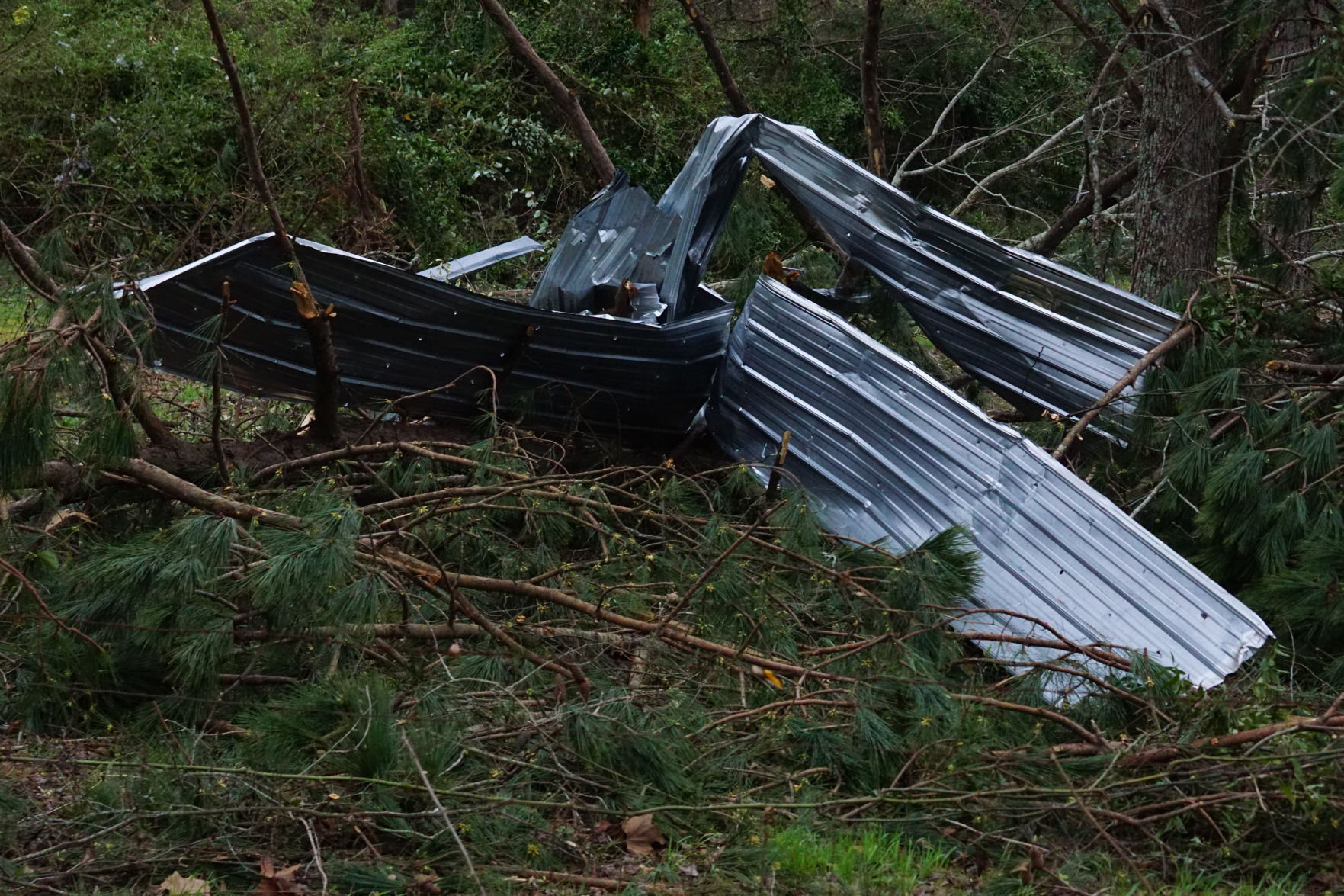 Tornado damage in Beauregard